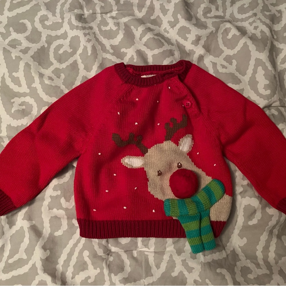 Zubels Reindeer Christmas Sweater 6-9months